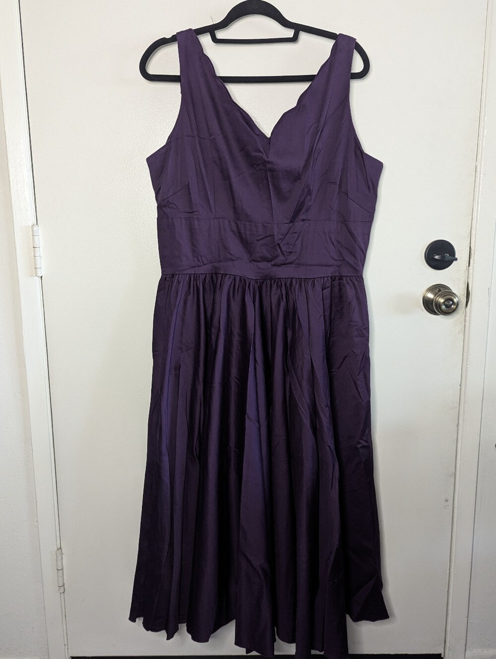 Queen Of Heartz Purple Swing Dress Scallop Sweetheart NWT 3XL No pockets